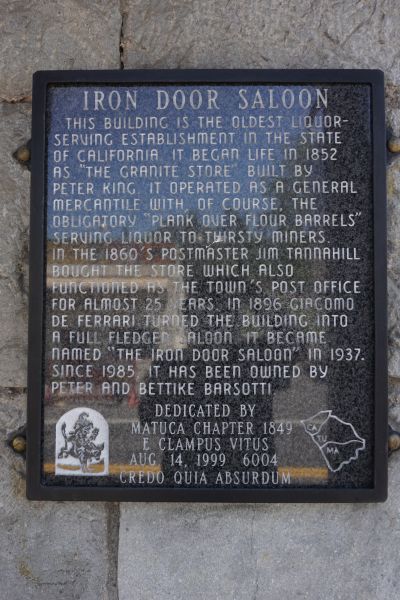 [Picture of Iron Door Saloon historic sign 2]